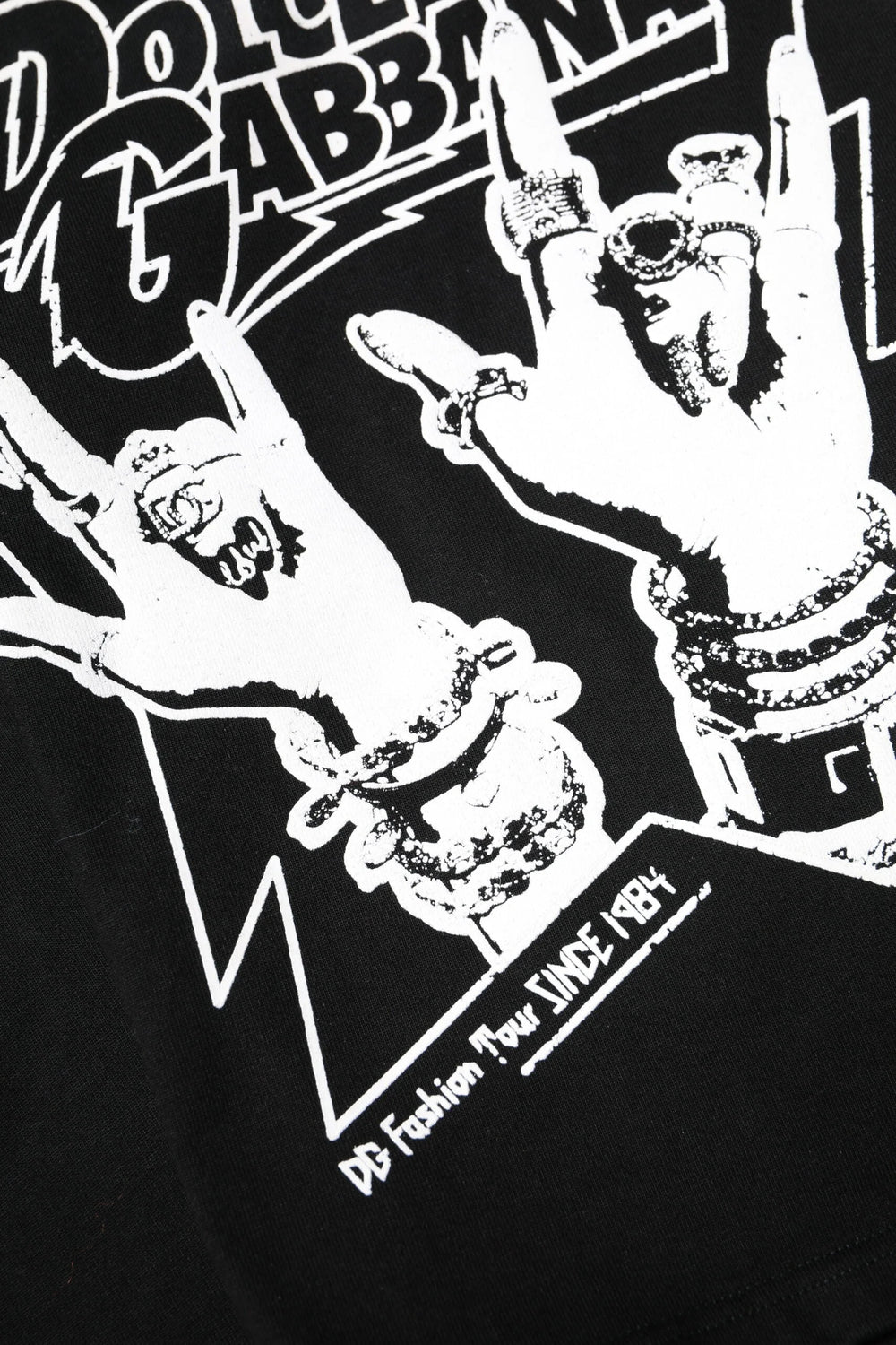 Dolce & Gabbana Black Cotton Printed Short Sleeves T-shirt - IT50|3XL - T-Shirts