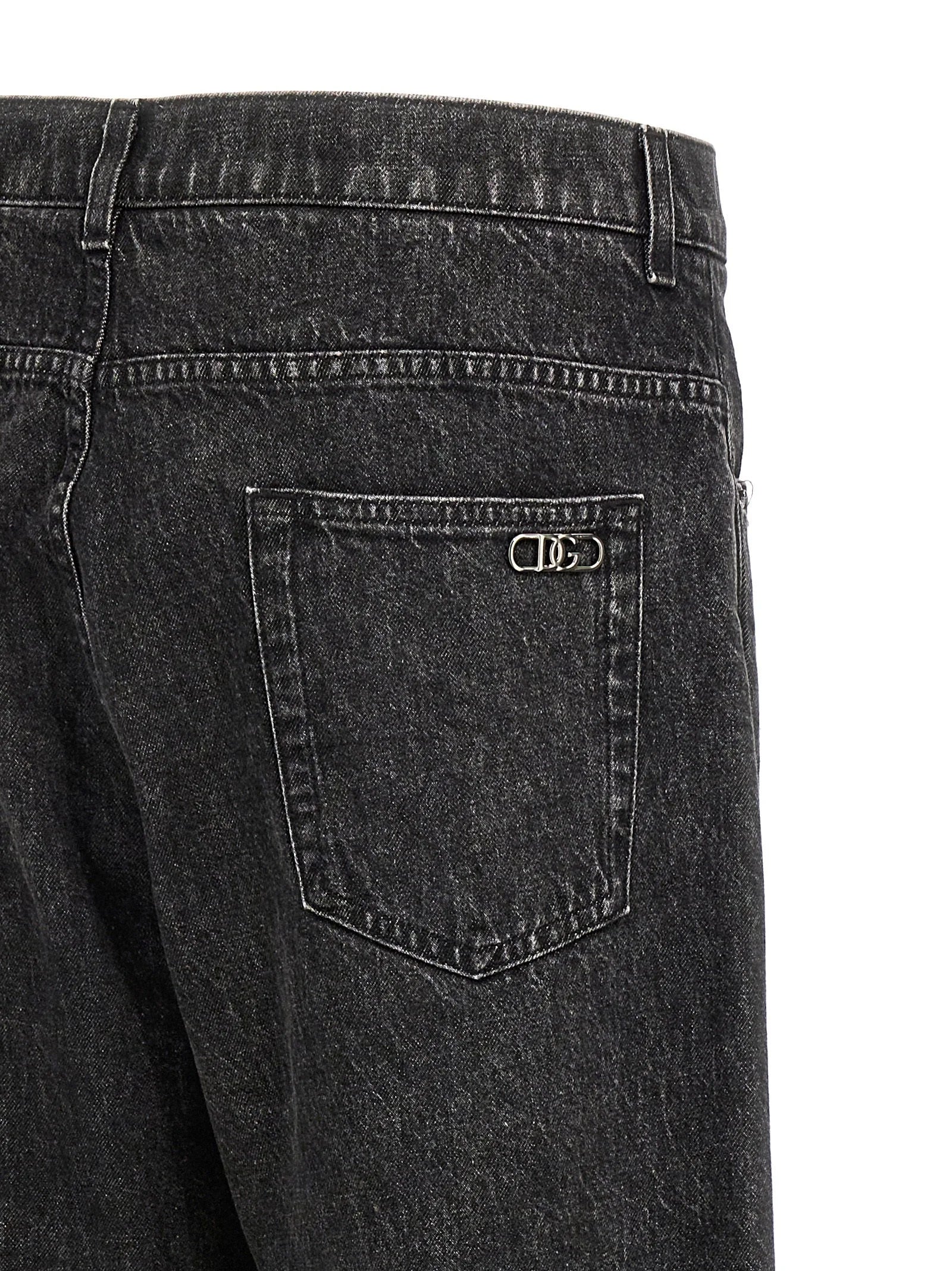 Dolce & Gabbana Black Cotton Relaxed Fit Jeans - IT46 | S