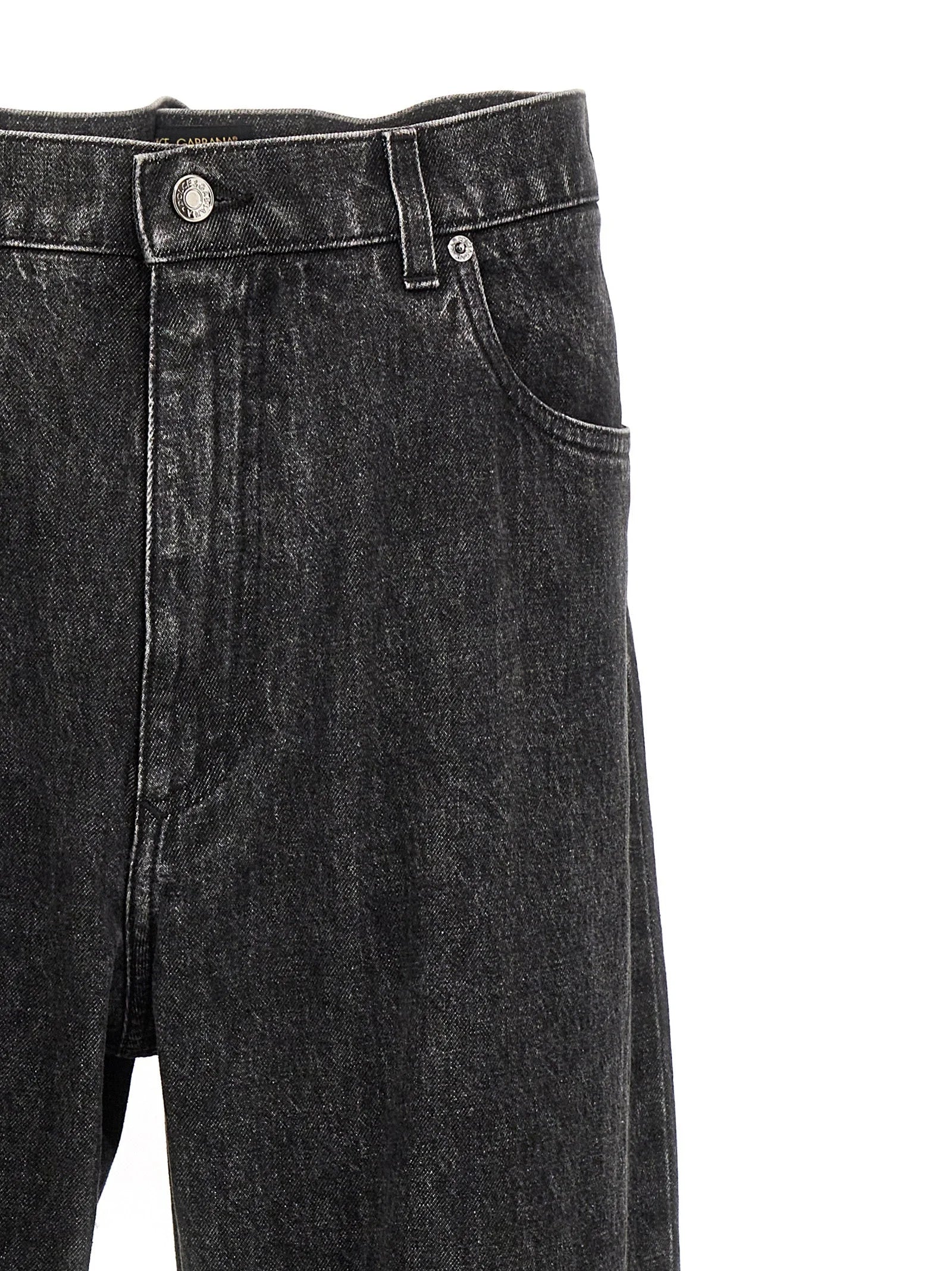 Dolce & Gabbana Black Cotton Relaxed Fit Jeans - IT46 | S