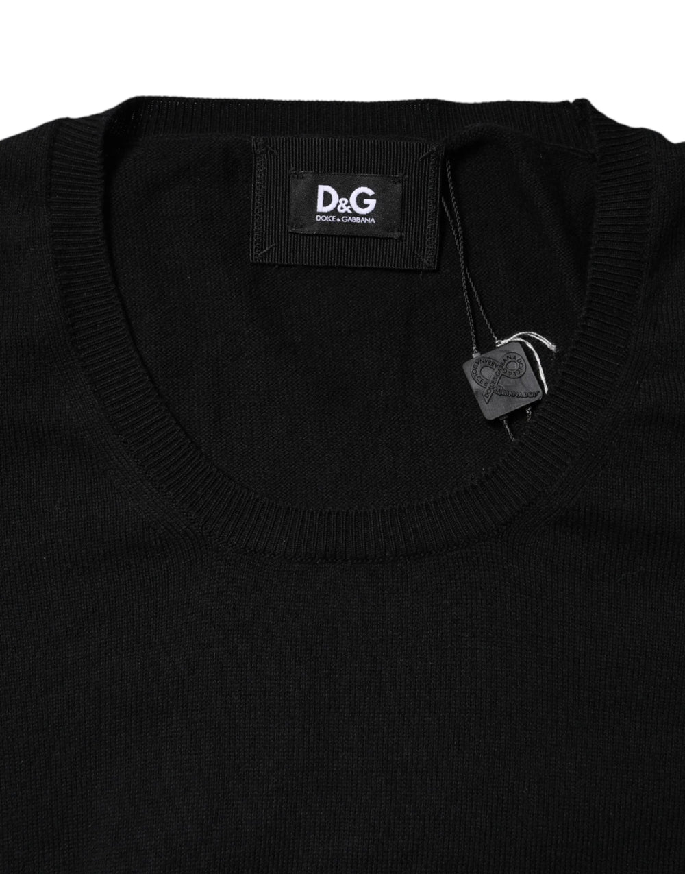Dolce & Gabbana Black Cotton Round Neck Short Sleeve T-shirt - IT40|S - T-Shirts
