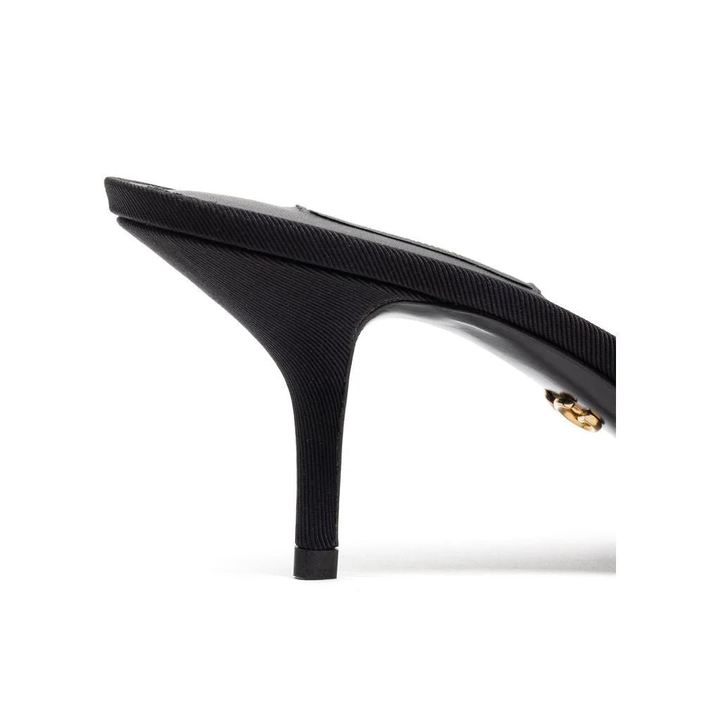 Dolce & Gabbana Black Cotton Sandal - EU37/US7 - Sandals