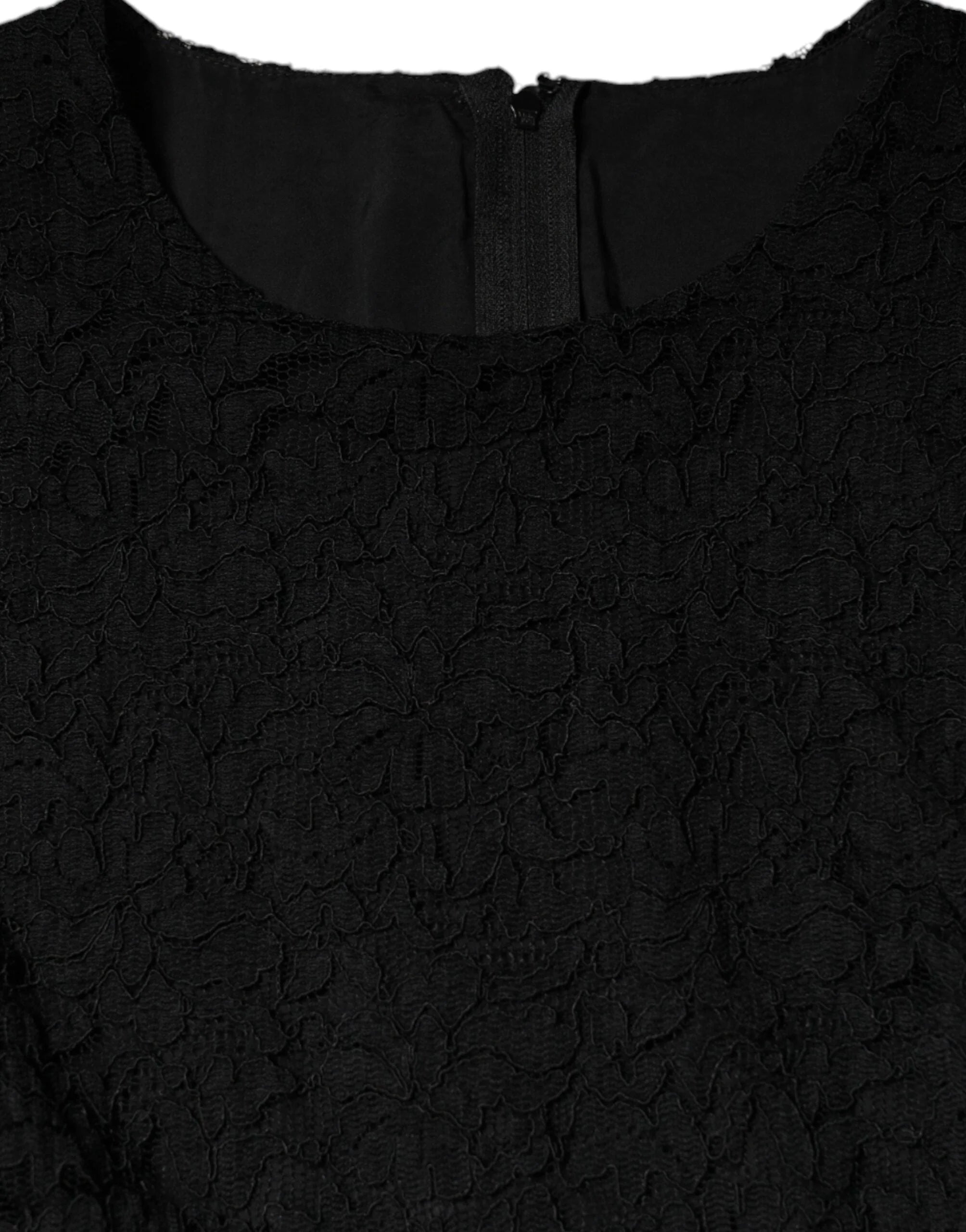 Dolce & Gabbana Black Cotton Sheath Knee Length Dress - IT48|XXL - Dresses