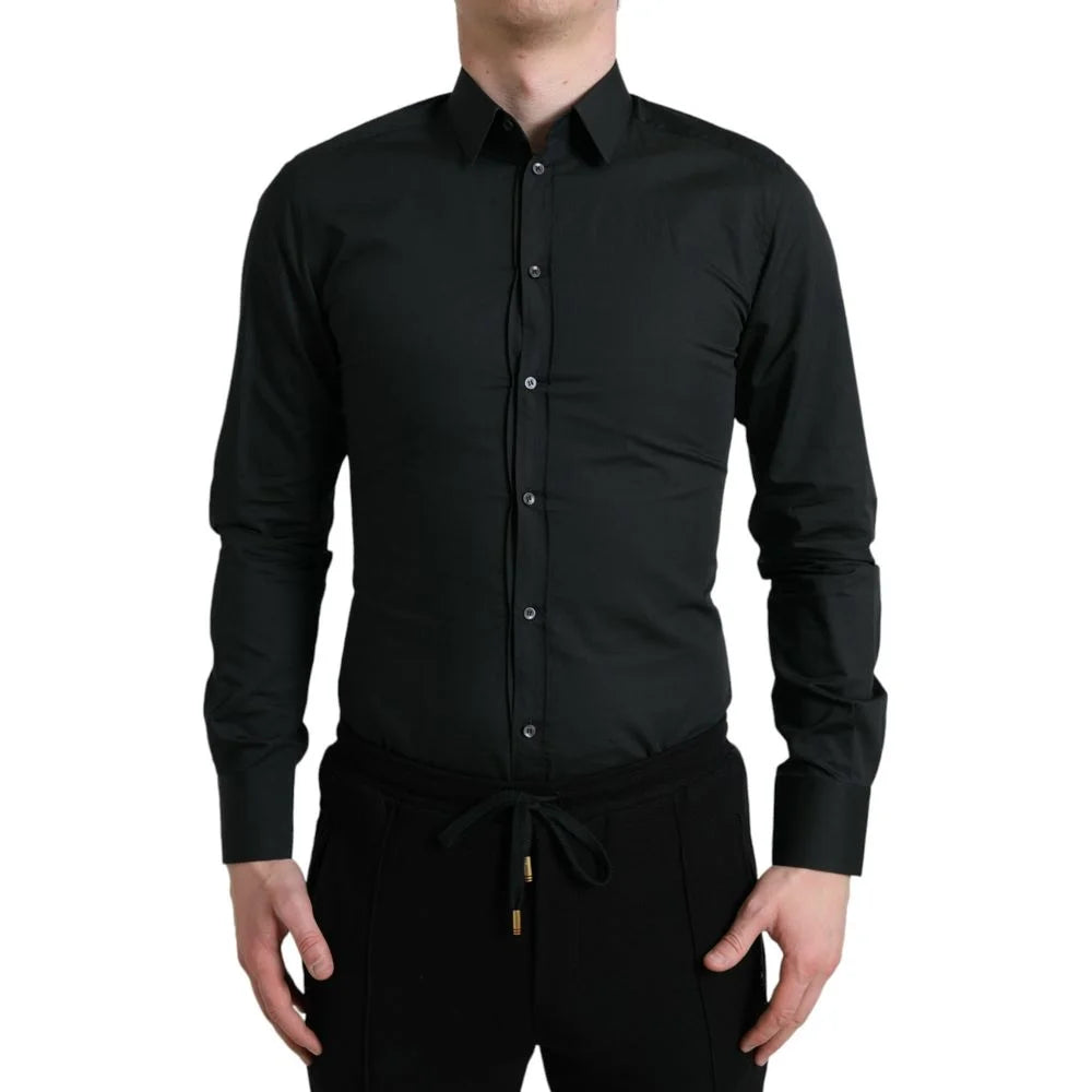 Dolce & Gabbana Black Cotton Shirt - IT38 | XXS