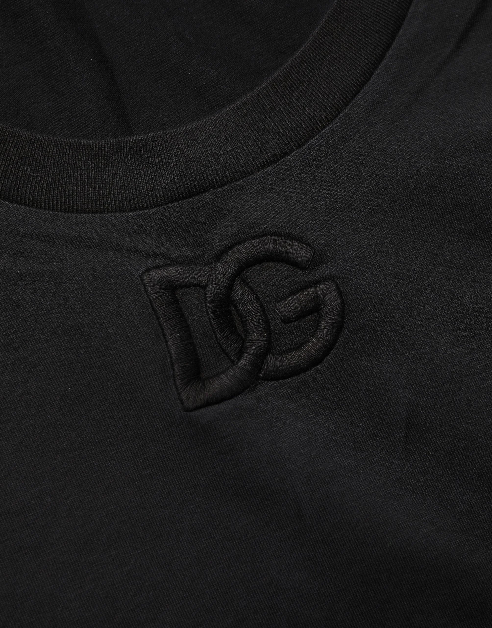 Dolce & Gabbana Black Cotton Short-Sleeve Crew Neck T-shirt - IT44 | L