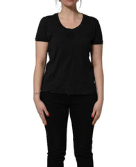 Dolce & Gabbana Black Cotton Short-Sleeve Crew Neck T-shirt - IT44 | L