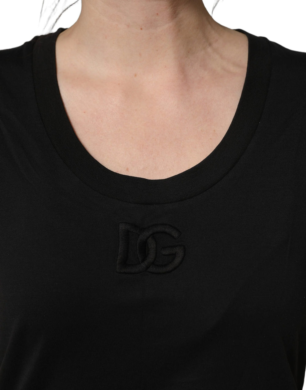 Dolce & Gabbana Black Cotton Short-Sleeve Crew Neck T-shirt - IT44 | L