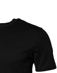 Dolce & Gabbana Black Cotton Short Sleeves Round Neck T-shirt - IT46 | S - T-Shirts