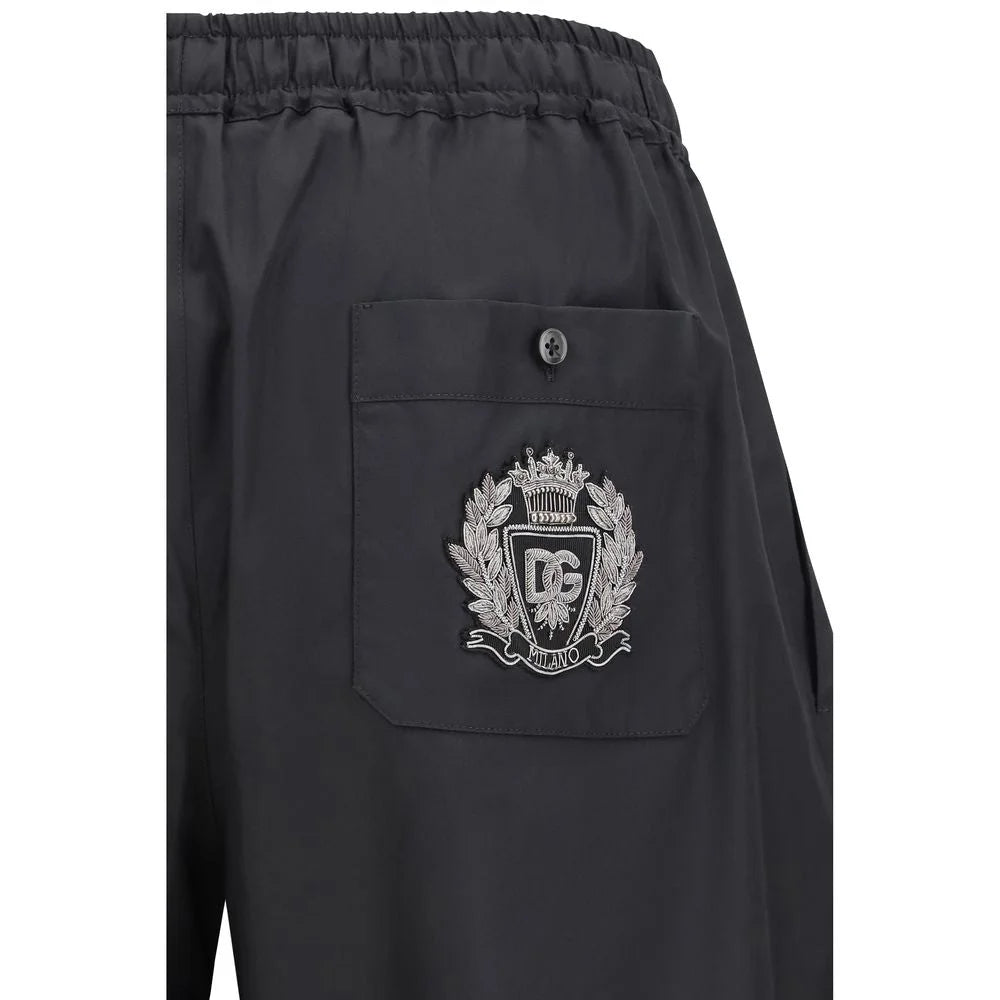 מכנסי כותנה שחורים של Dolce & Gabbana