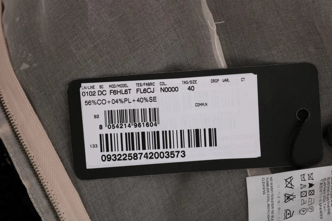 Dolce & Gabbana Black Cotton Silk Floral Long Dress - IT38|XS - Dresses