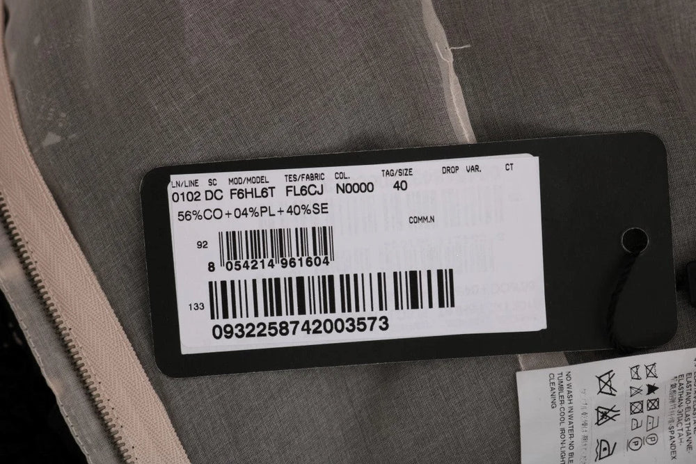 Dolce & Gabbana Black Cotton Silk Floral Long Dress - IT38|XS - Dresses