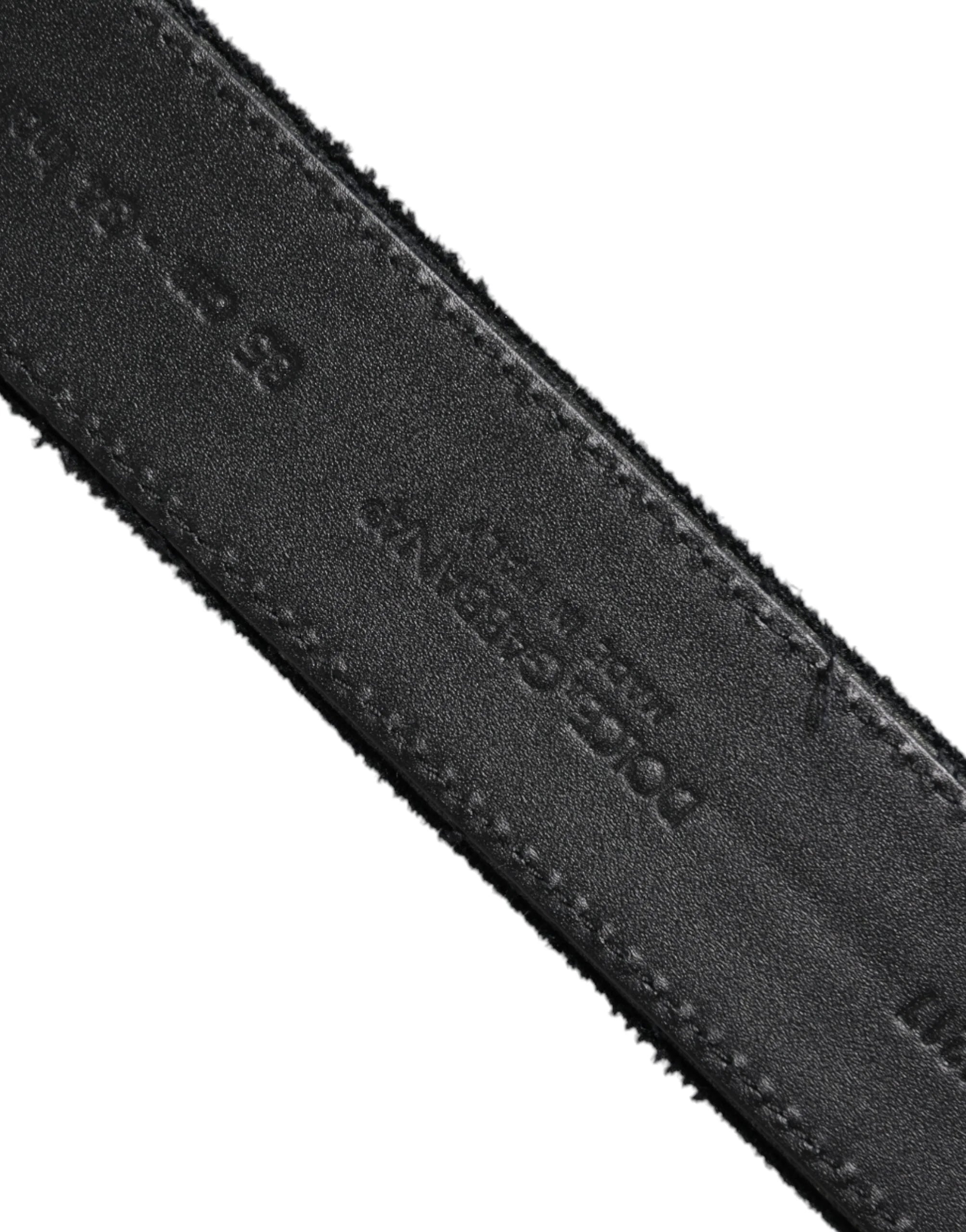 Dolce & Gabbana Black Cotton Silver Tone Metal Buckle Belt - 85 cm / 34 Inches - Belts