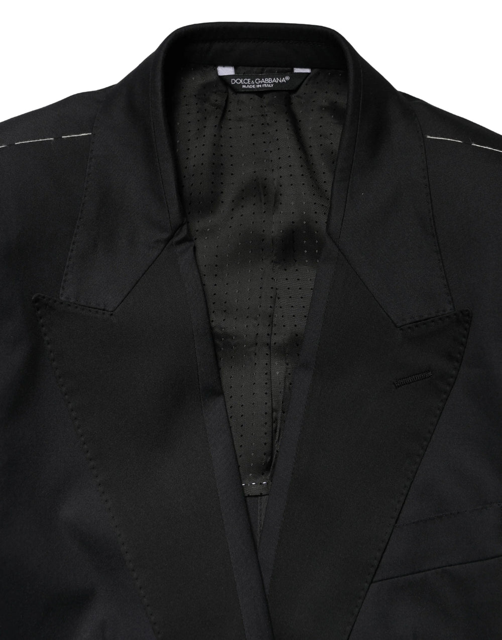 Dolce & Gabbana Black Cotton Single Breasted 2 Piece Suit