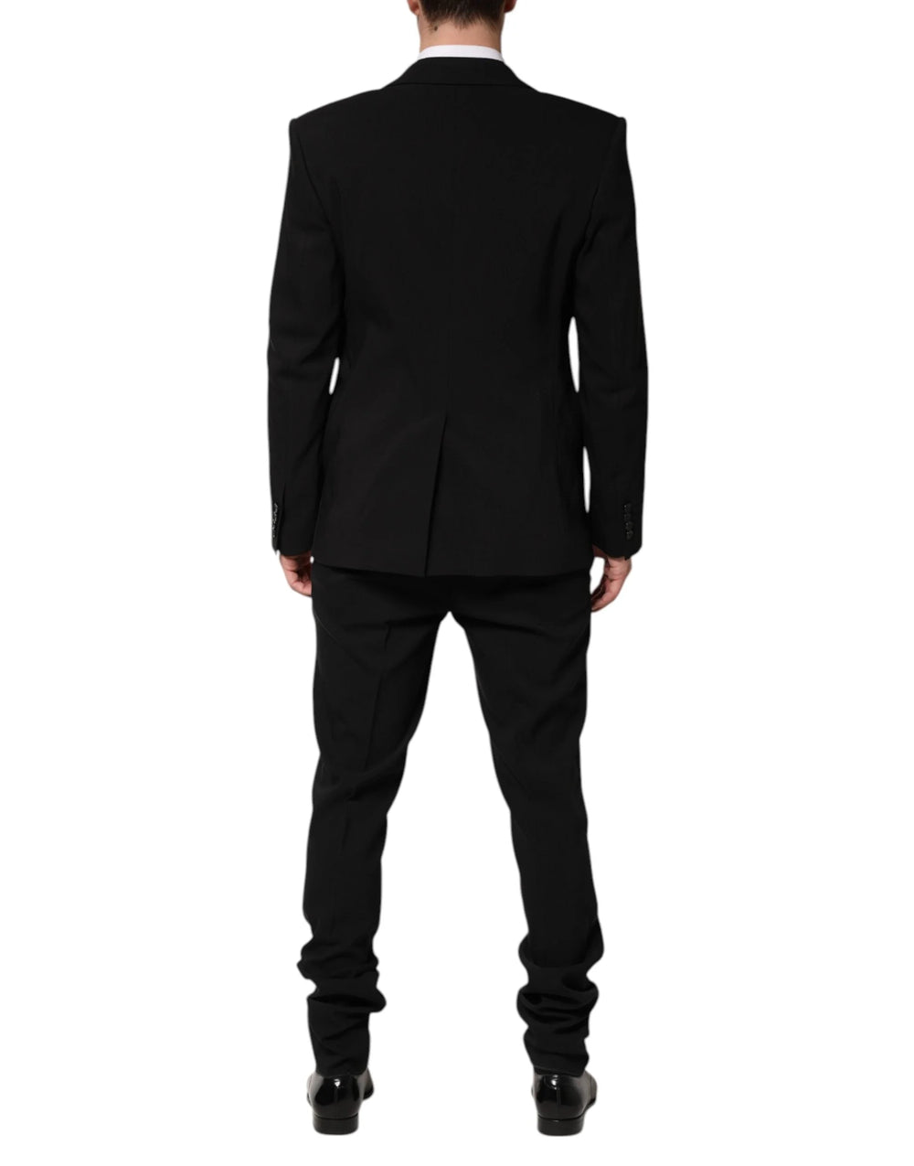 Dolce & Gabbana Black Cotton Single Breasted 2 Piece Suit - IT52 | XL - Pant Suits