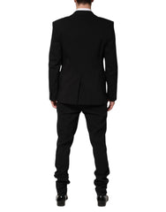 Dolce & Gabbana Black Cotton Single Breasted 2 Piece Suit - IT52 | XL - Pant Suits