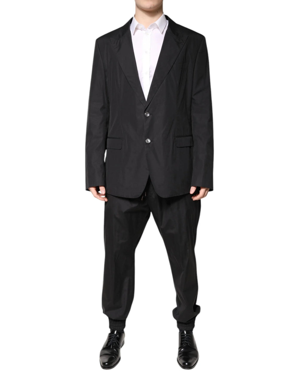 Dolce & Gabbana Black Cotton Single Breasted 2 Piece Suit - IT58 | 3XL - Suits