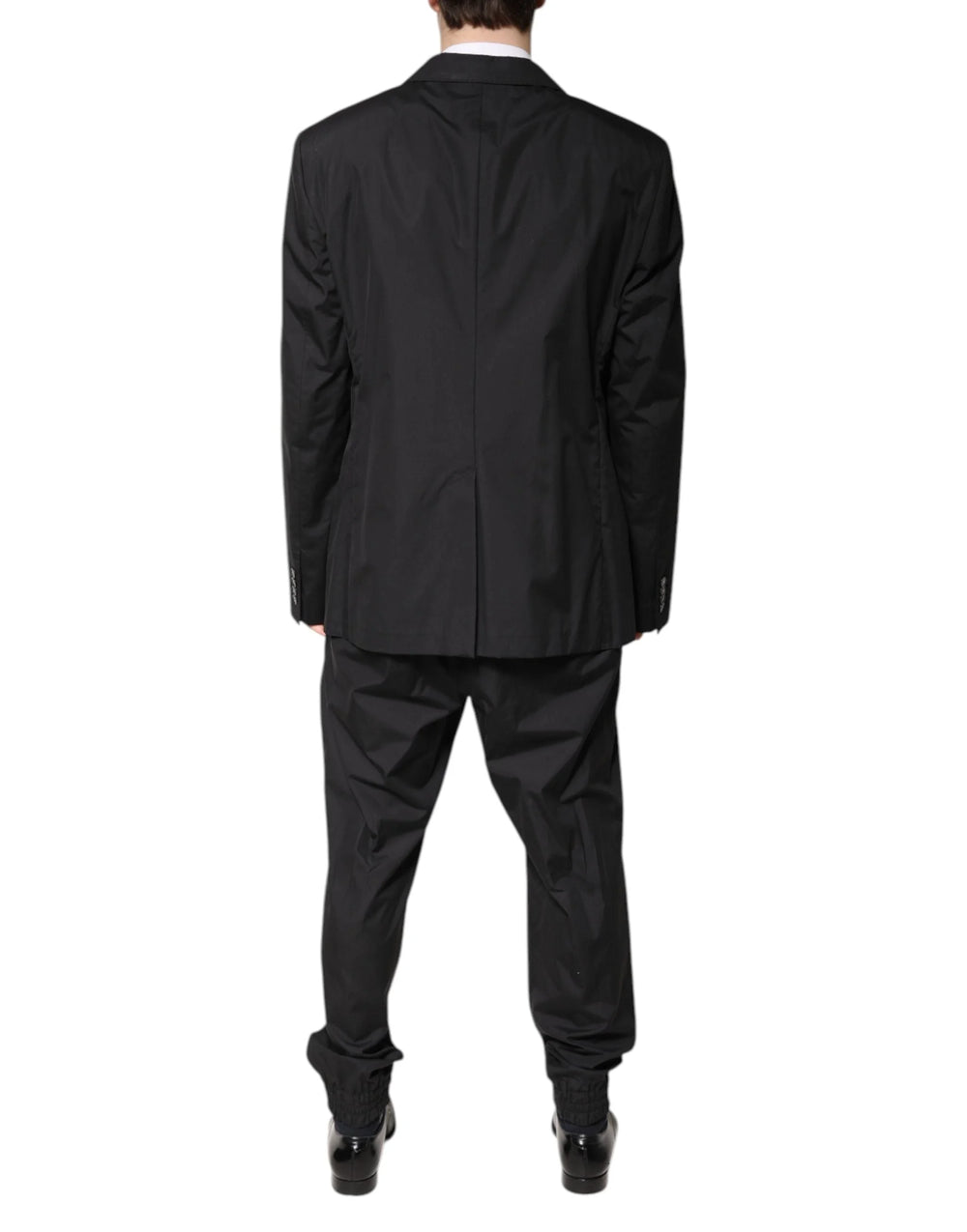 Dolce & Gabbana Black Cotton Single Breasted 2 Piece Suit - IT58 | 3XL - Suits