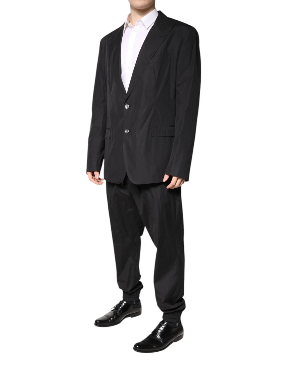 Dolce & Gabbana Black Cotton Single Breasted 2 Piece Suit - IT58 | 3XL - Suits