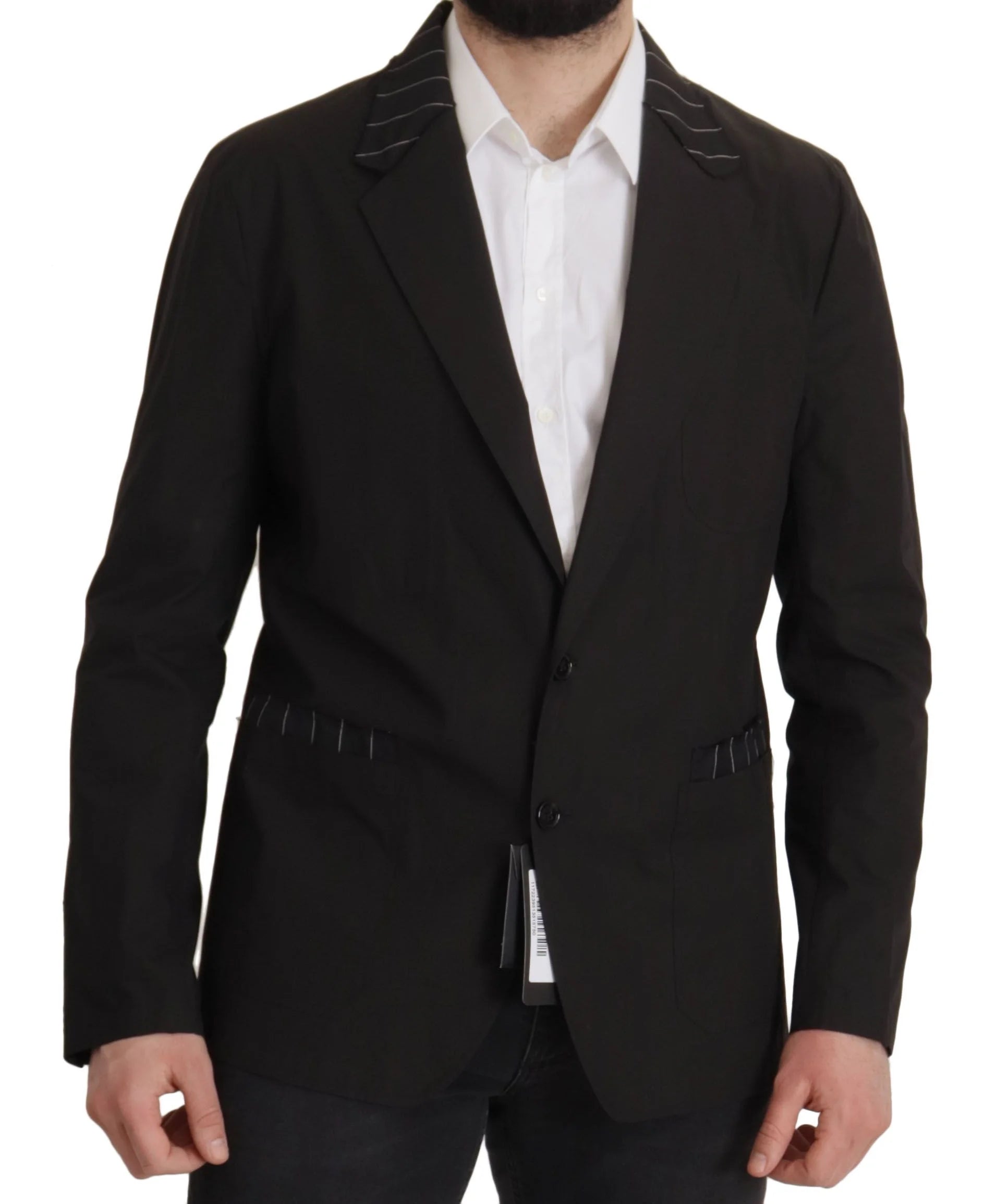 Dolce & Gabbana Black Cotton Single Breasted Blazer Jacket - Sport Jackets