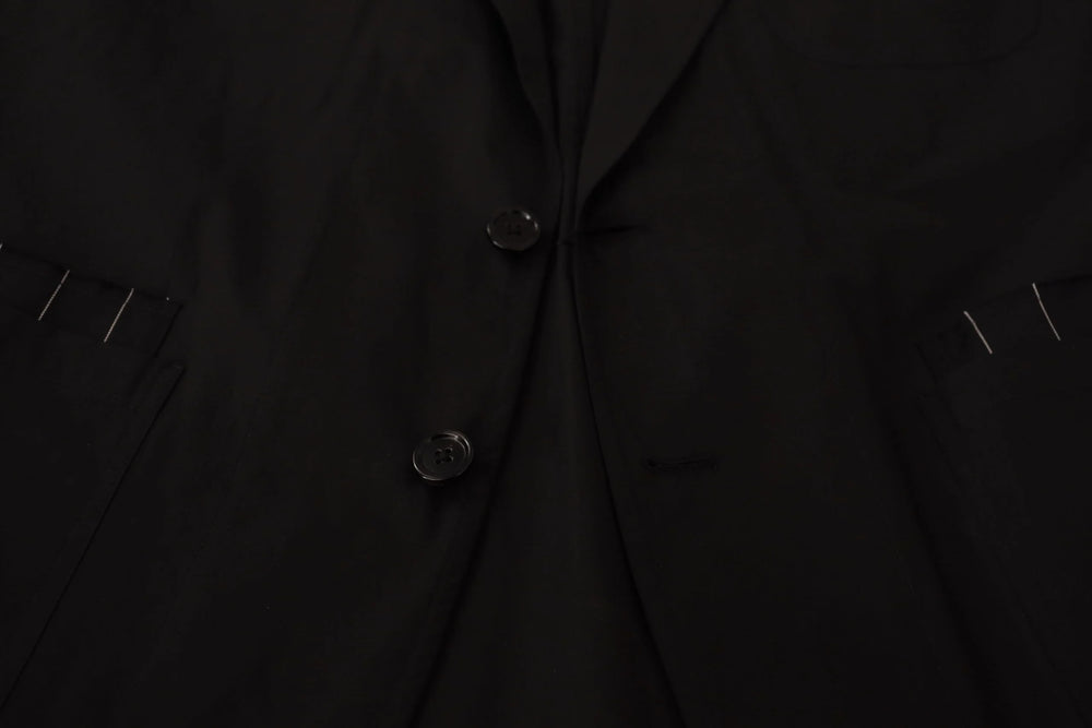 Dolce & Gabbana Black Cotton Single Breasted Blazer Jacket - Sport Jackets