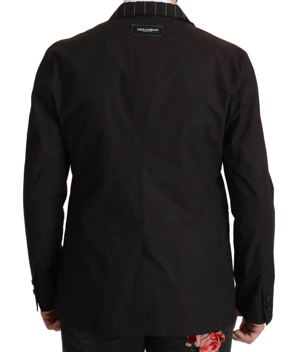 Dolce & Gabbana Black Cotton Single Breasted Blazer Jacket - Sport Jackets