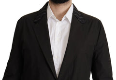 Dolce & Gabbana Black Cotton Single Breasted Blazer Jacket - Sport Jackets
