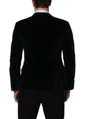 Dolce & Gabbana Black Cotton Single Breasted Jacket Blazer - IT46 | S