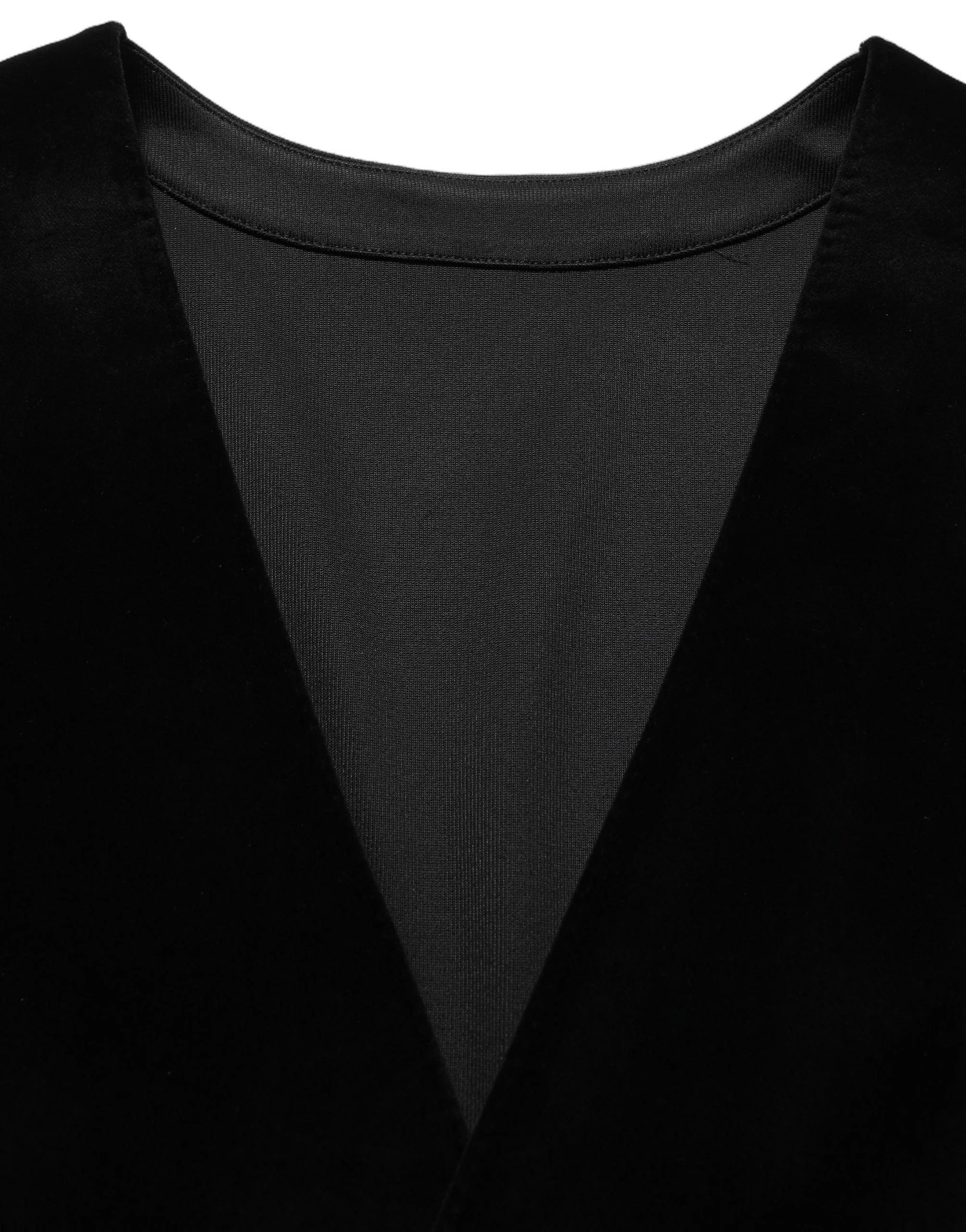 Dolce & Gabbana Black Cotton SingleBreasted Waistcoat Vest - IT56 | XXL
