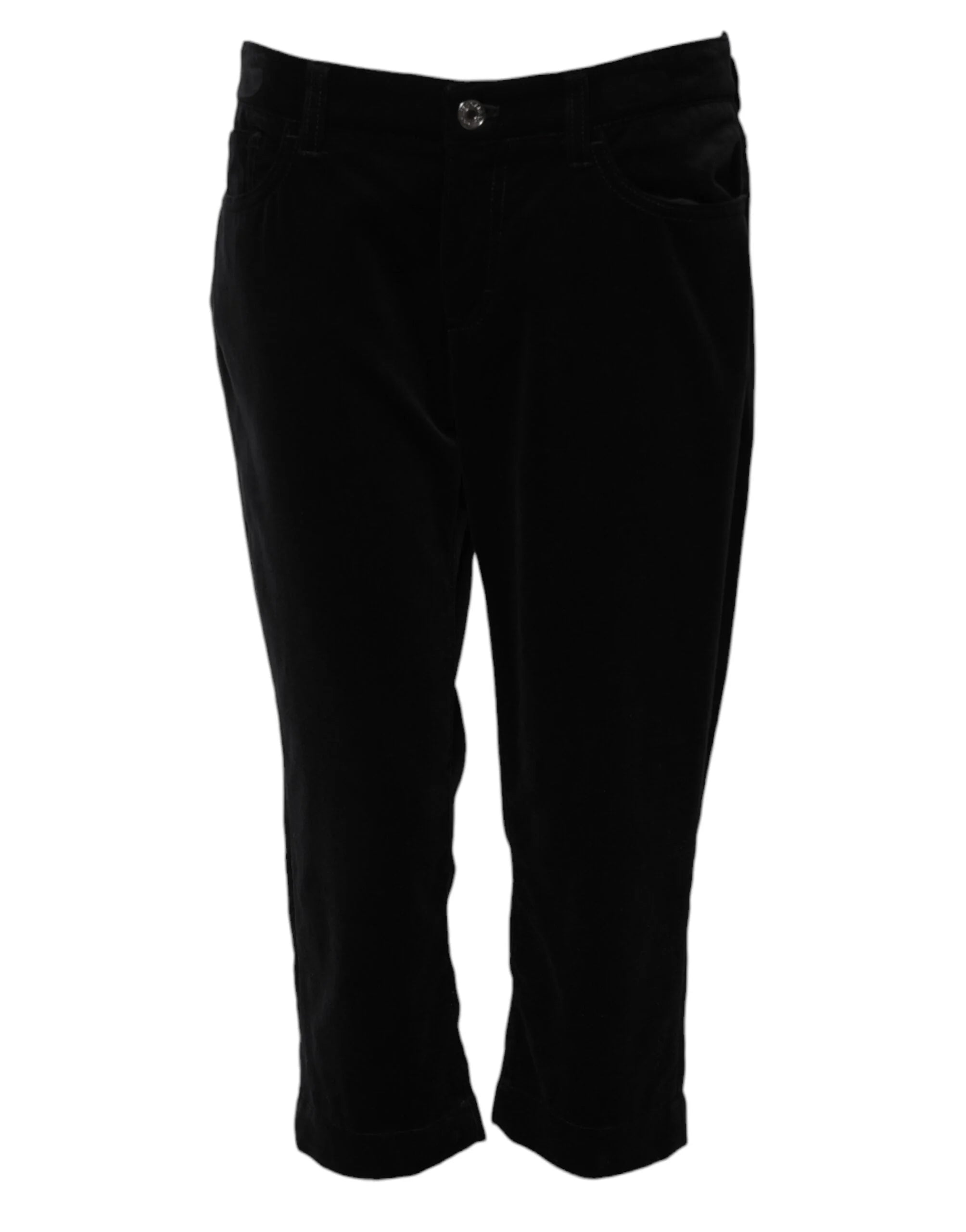 Dolce & Gabbana Black Cotton Skinny Capri Cropped Denim Jeans - IT42|M