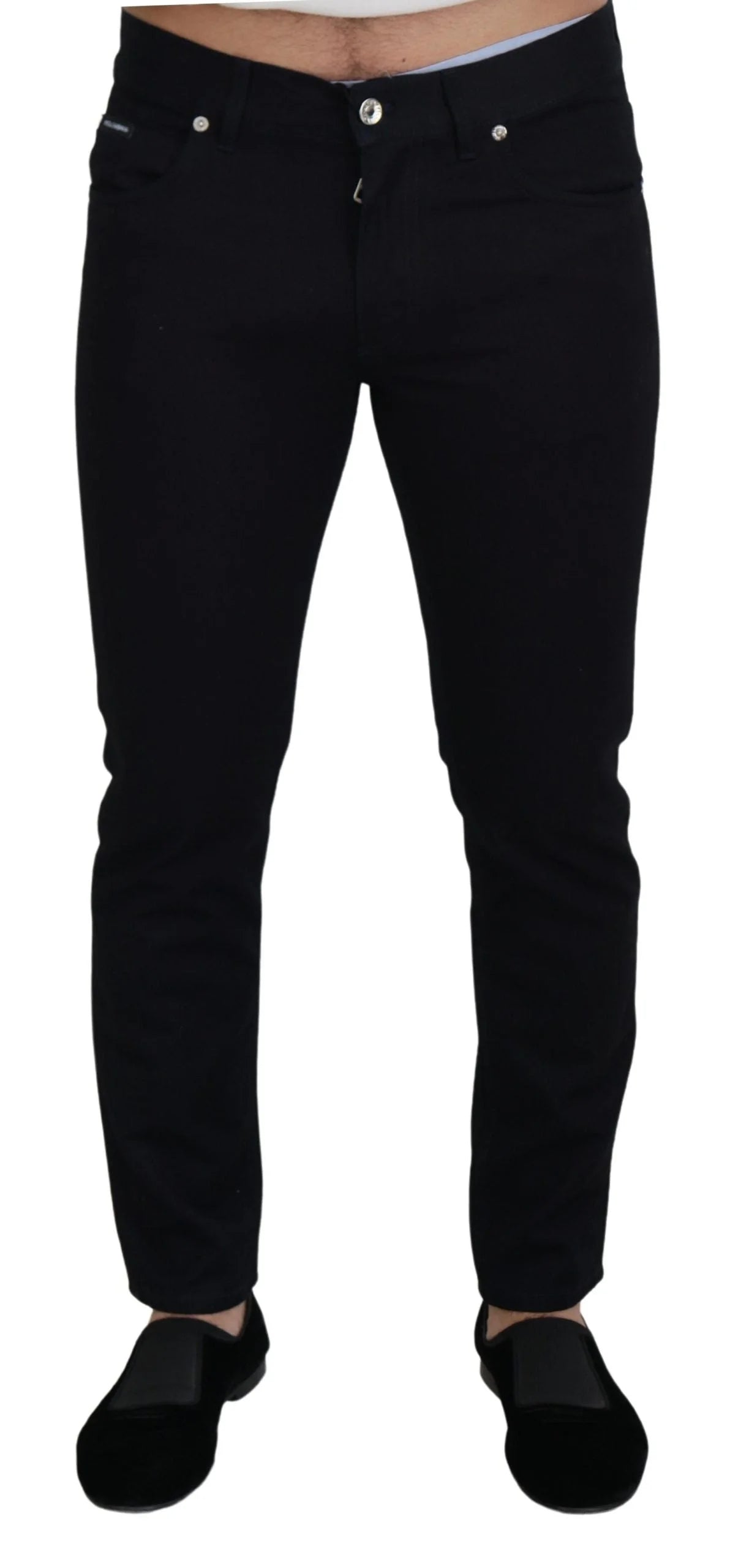 Dolce & Gabbana Black Cotton Skinny Casual Denim Jeans - IT48 | M - Jeans