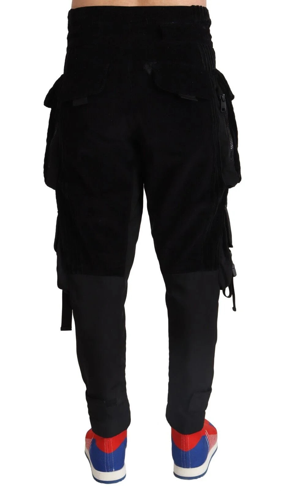 Dolce & Gabbana Black Cotton Skinny Corduroy Cargo Pants - IT44 | XS - Cargo Pants