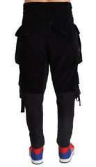 Dolce & Gabbana Black Cotton Skinny Corduroy Cargo Pants - IT44 | XS - Cargo Pants