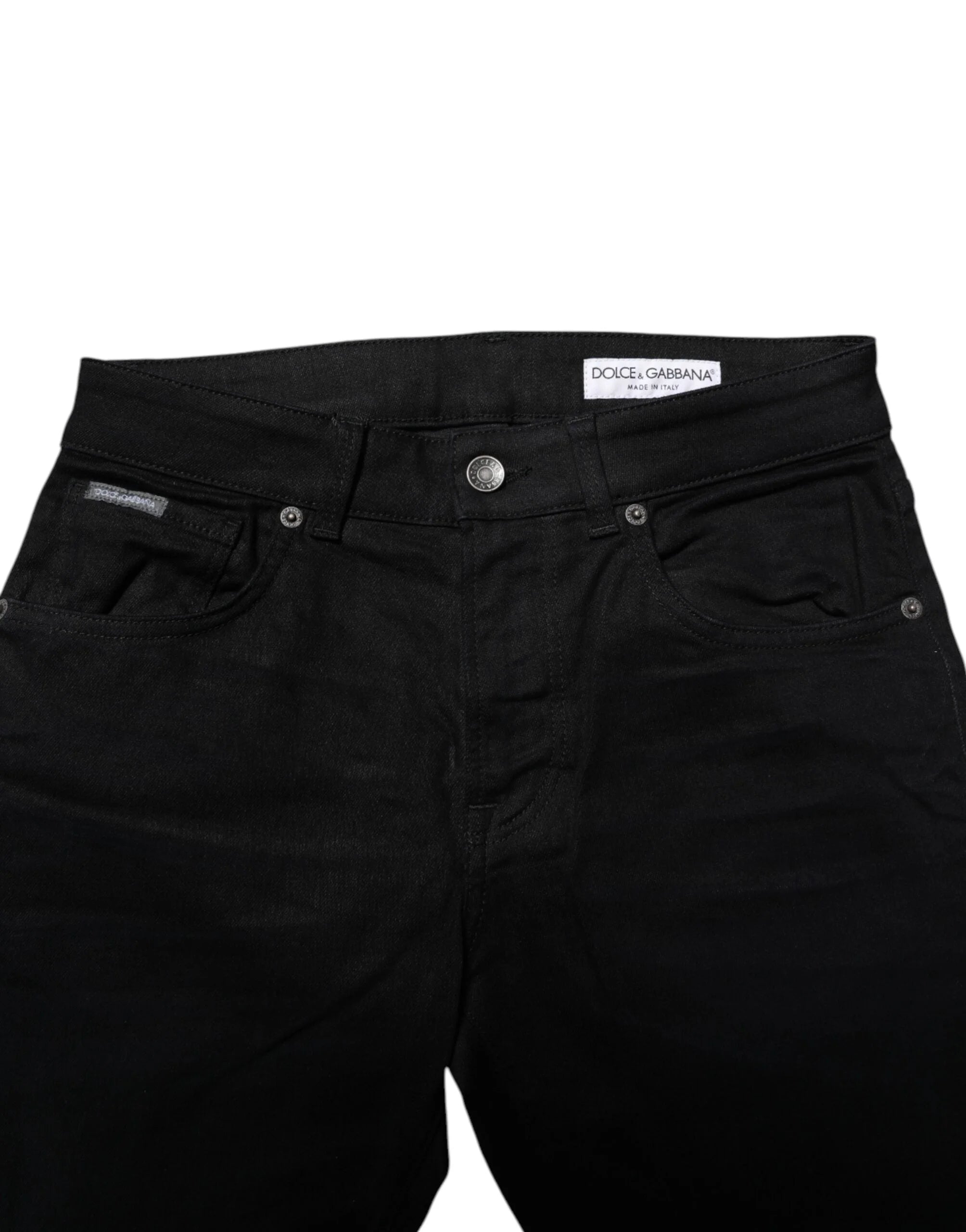 Dolce & Gabbana Black Cotton Skinny Denim Jeans - IT44 | XS