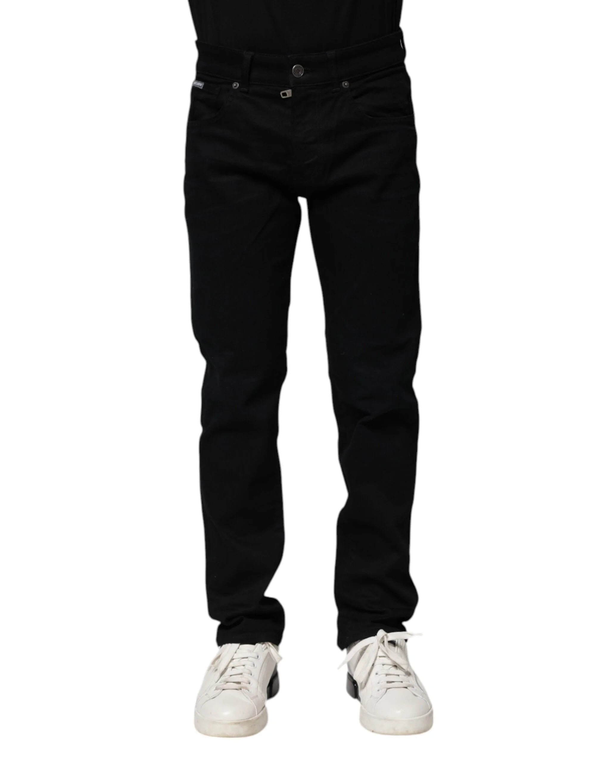 Dolce & Gabbana Black Cotton Skinny Denim Jeans - IT44 | XS