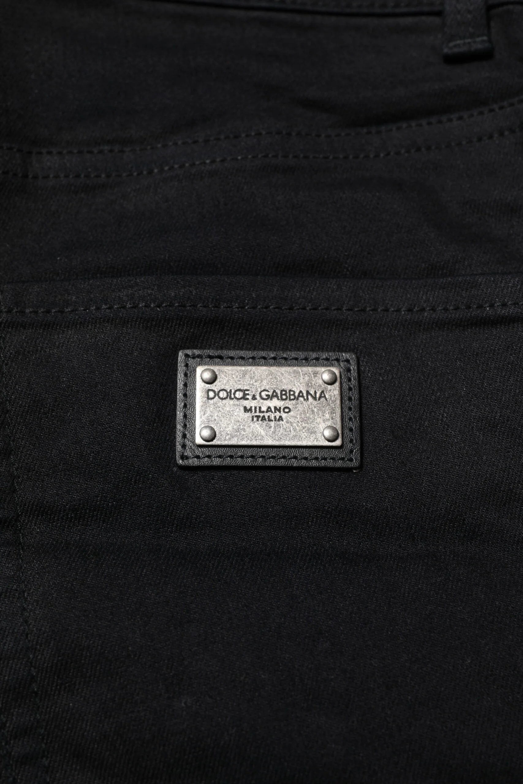 Dolce & Gabbana Black Cotton Skinny Denim Jeans - IT44 | XS