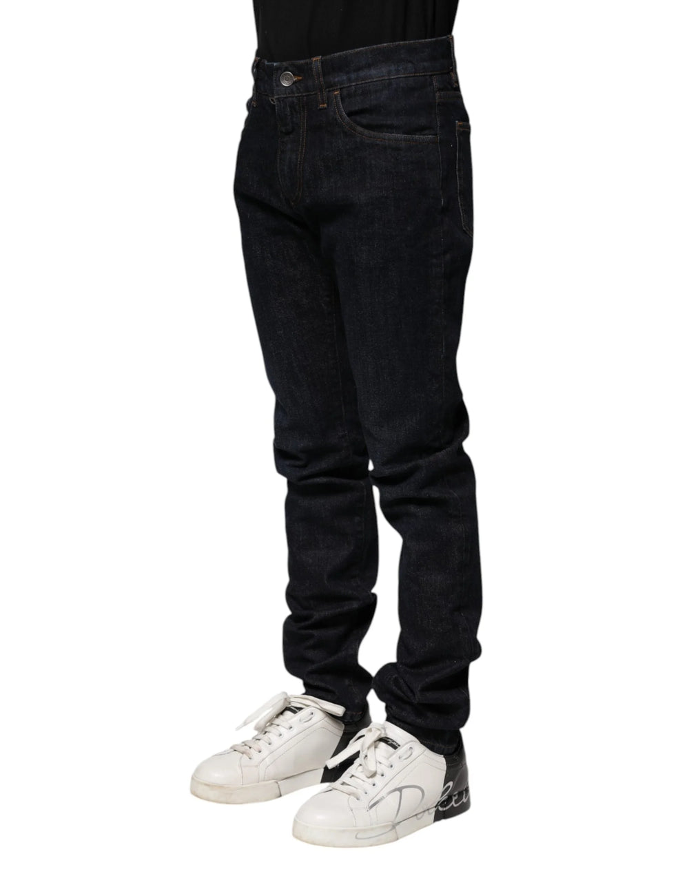 Dolce & Gabbana Black Cotton Skinny Denim Men Jeans - IT46 | S - Jeans