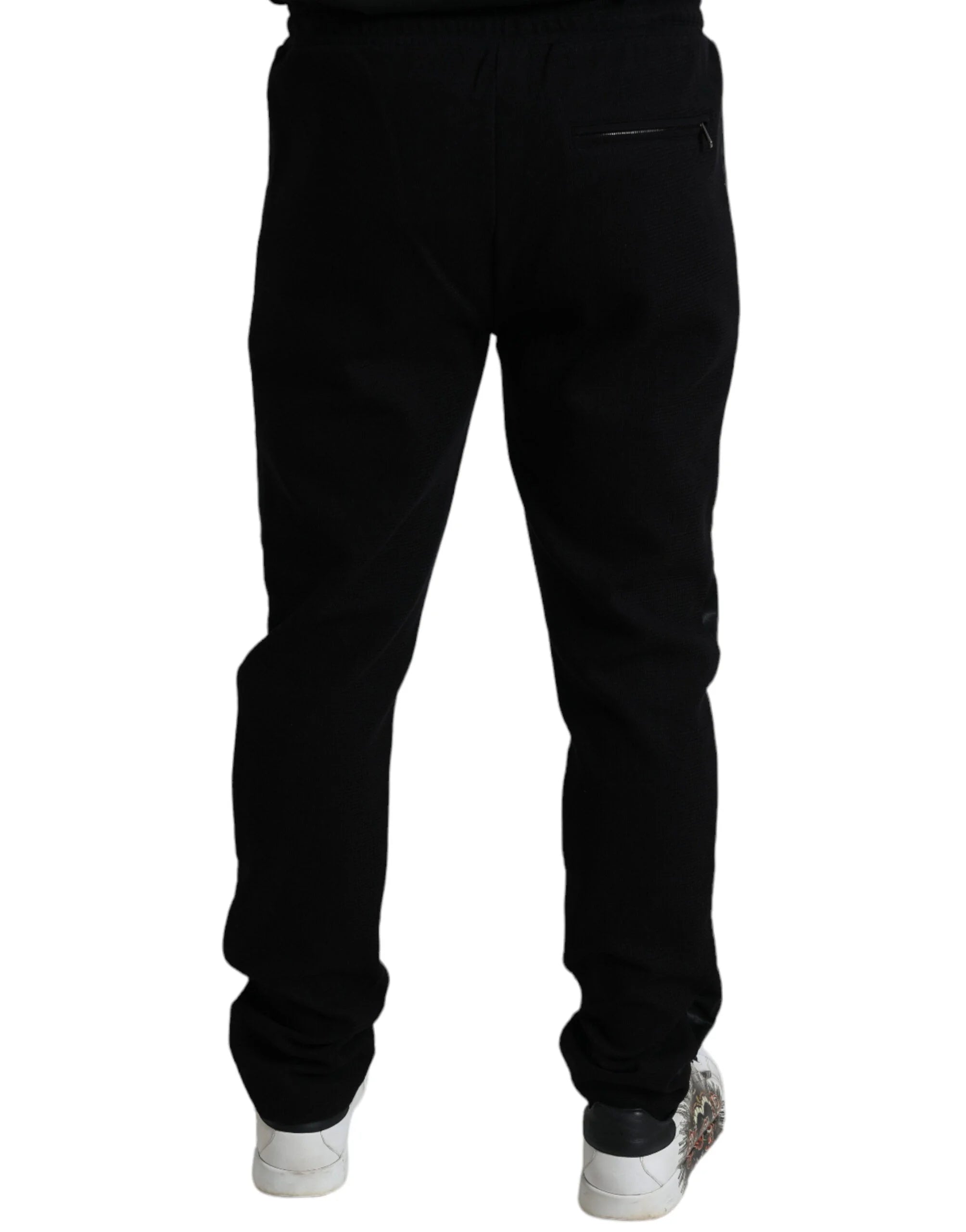 Dolce & Gabbana Black Cotton Skinny Jogger Sweatpants Pants - IT44 | XS - Joggers