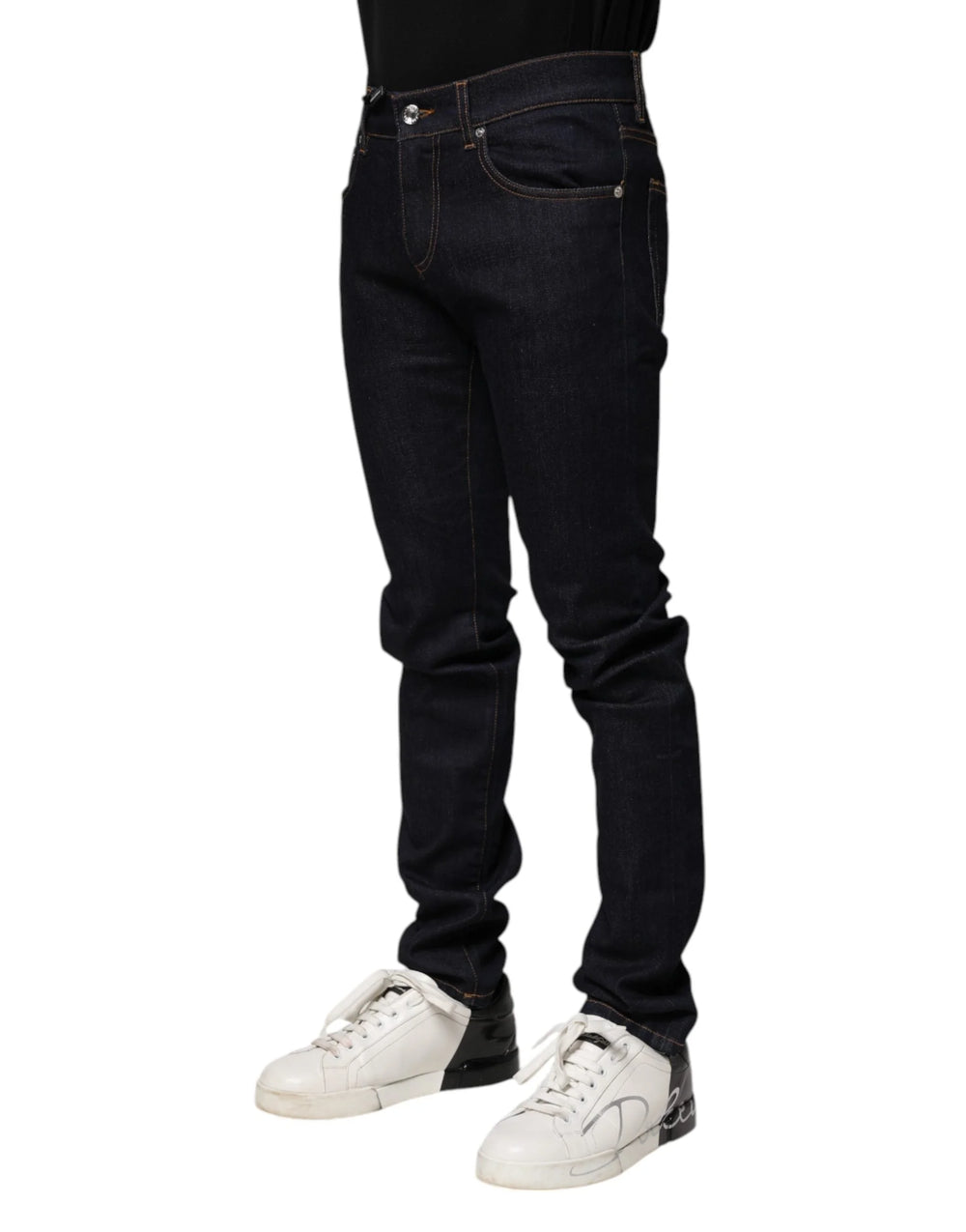 Dolce & Gabbana Black Cotton Skinny Men Denim Jeans - IT44 | XS - Jeans
