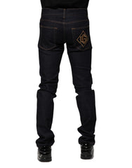 Dolce & Gabbana Black Cotton Skinny Men Denim Jeans - IT44 | XS - Jeans