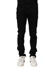 Dolce & Gabbana Black Cotton Skinny Men Denim Jeans - IT46 | S