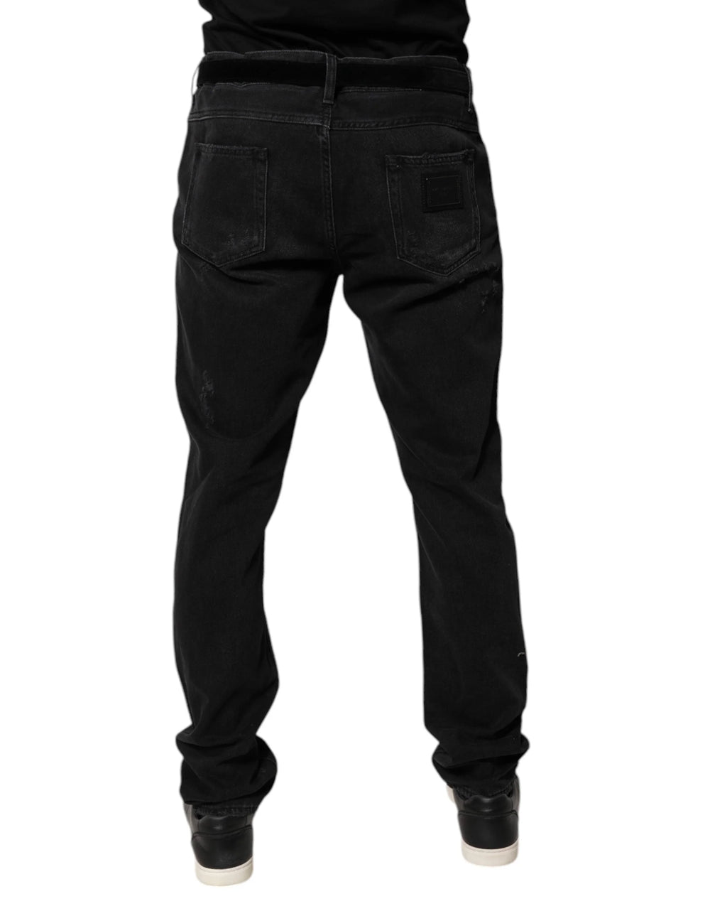 Dolce & Gabbana Black Cotton Skinny Men Denim Jeans - IT52 | XL - Jeans