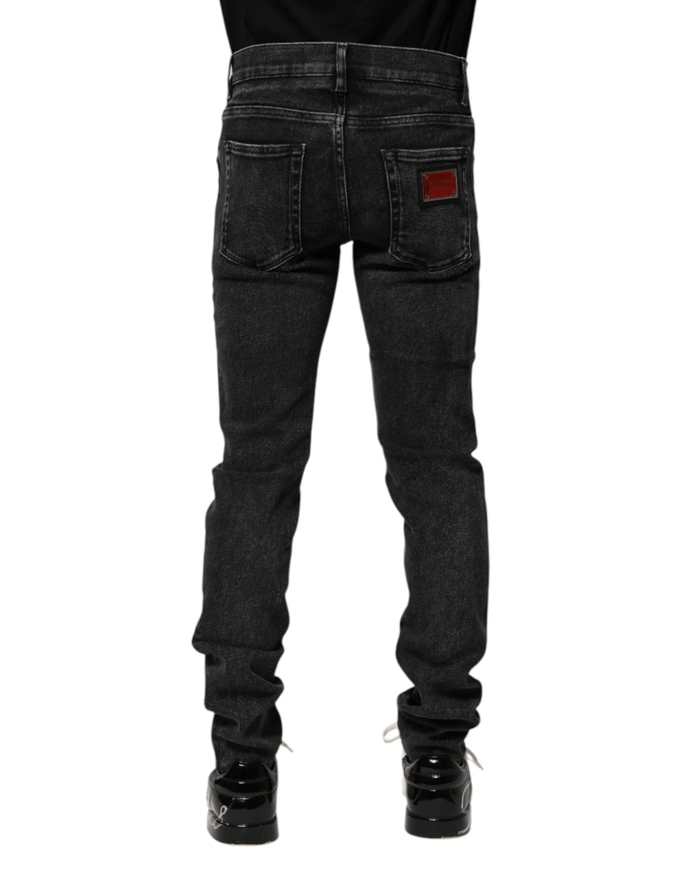 Dolce & Gabbana Black Cotton Skinny Men Denim Jeans - IT56 | XXL