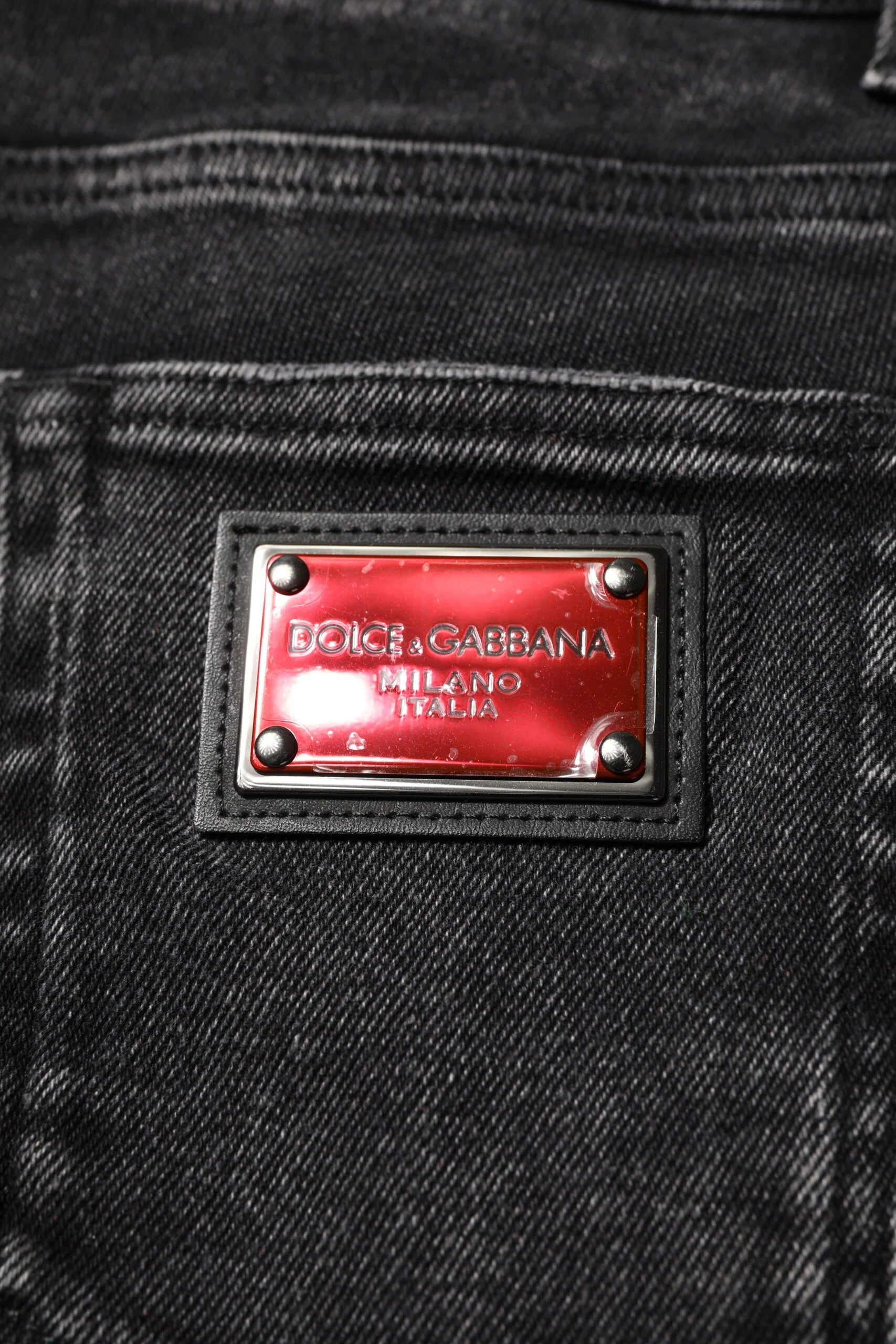 Dolce & Gabbana Black Cotton Skinny Men Denim Jeans - IT56 | XXL