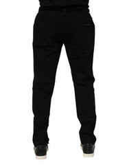 Dolce & Gabbana Black Cotton Skinny Men Denim Jeans - IT58 | XXL