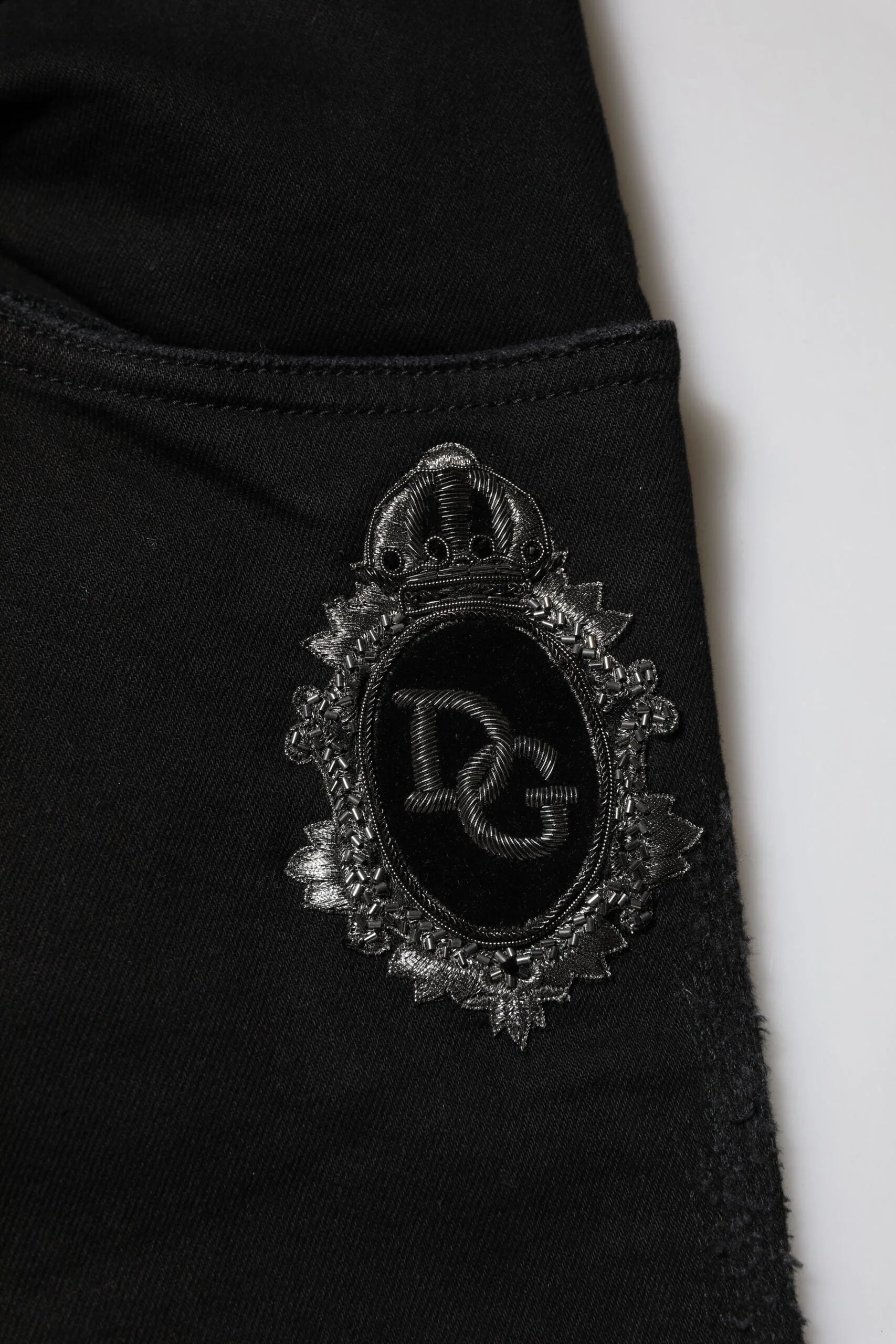 Dolce & Gabbana Black Cotton Skinny Men Denim Jeans - IT58 | XXL