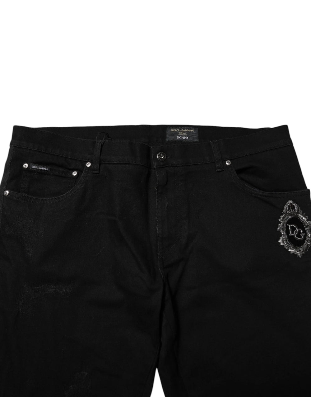 Dolce & Gabbana Black Cotton Skinny Men Denim Jeans - IT58 | XXL - Jeans