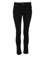 Dolce & Gabbana Black Cotton Skinny Mid Waist Denim Jeans - IT36|XXS - Jeans