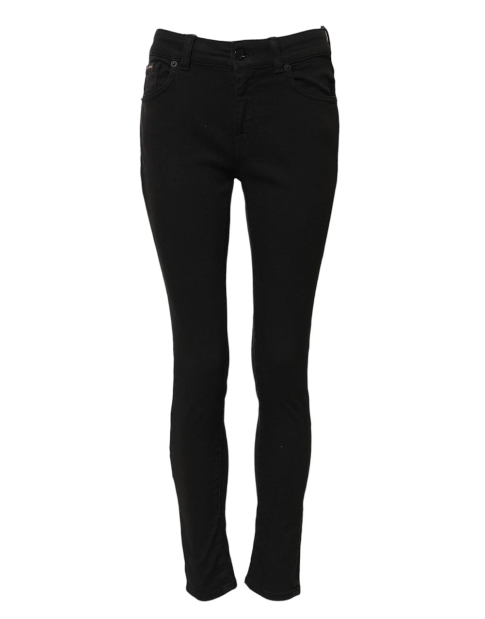 Dolce & Gabbana Black Cotton Skinny Mid Waist Denim Jeans - IT38 | XS