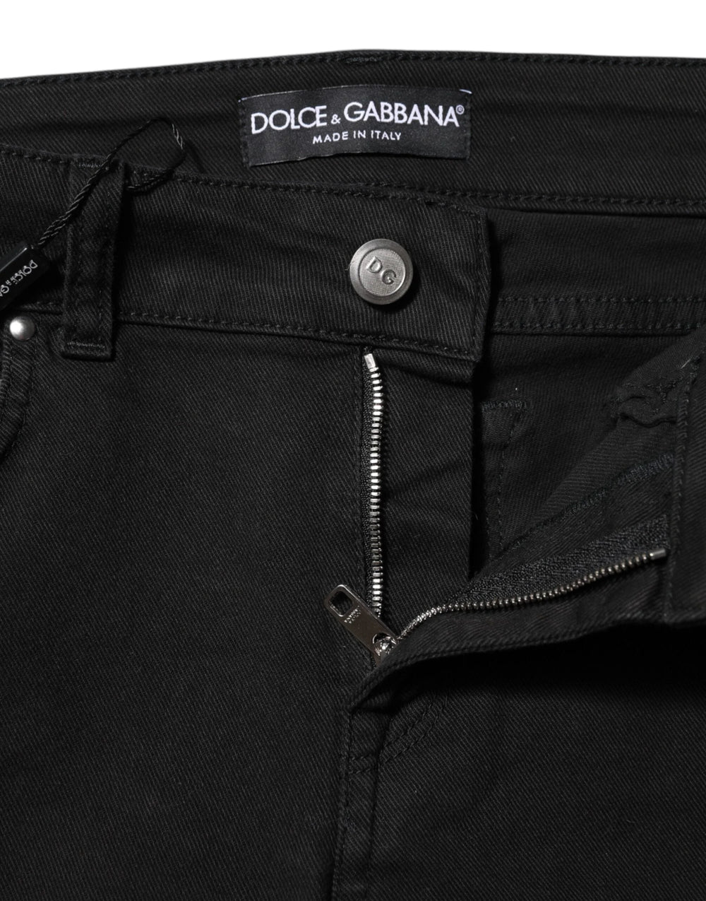 Dolce & Gabbana Black Cotton Skinny Mid Waist Denim Jeans - IT38 | XS - Jeans