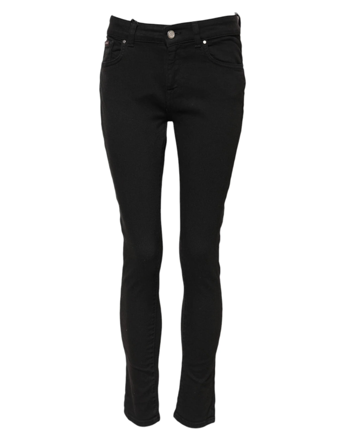 Dolce & Gabbana Black Cotton Skinny Mid Waist Denim Jeans - IT38 | XS - Jeans