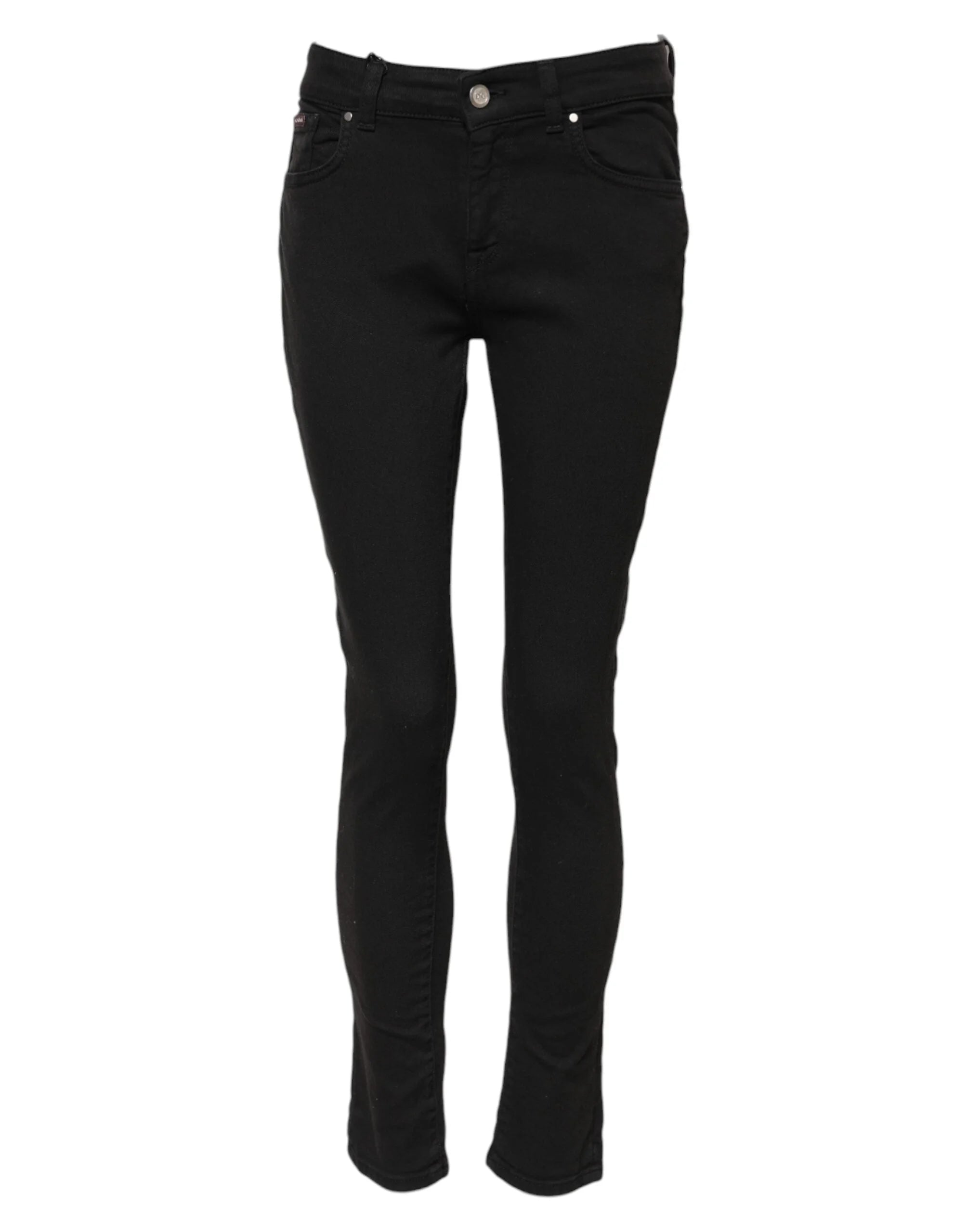 Dolce & Gabbana Black Cotton Skinny Mid Waist Denim Jeans - IT38 | XS - Jeans